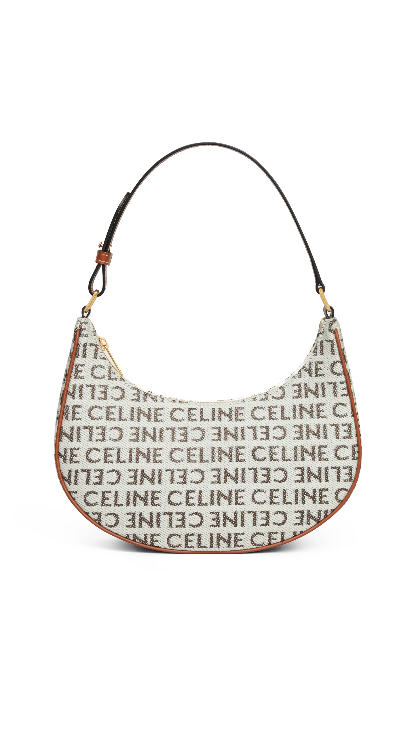 Ava Bag in Textile with Celine All-over - Natural/Tan