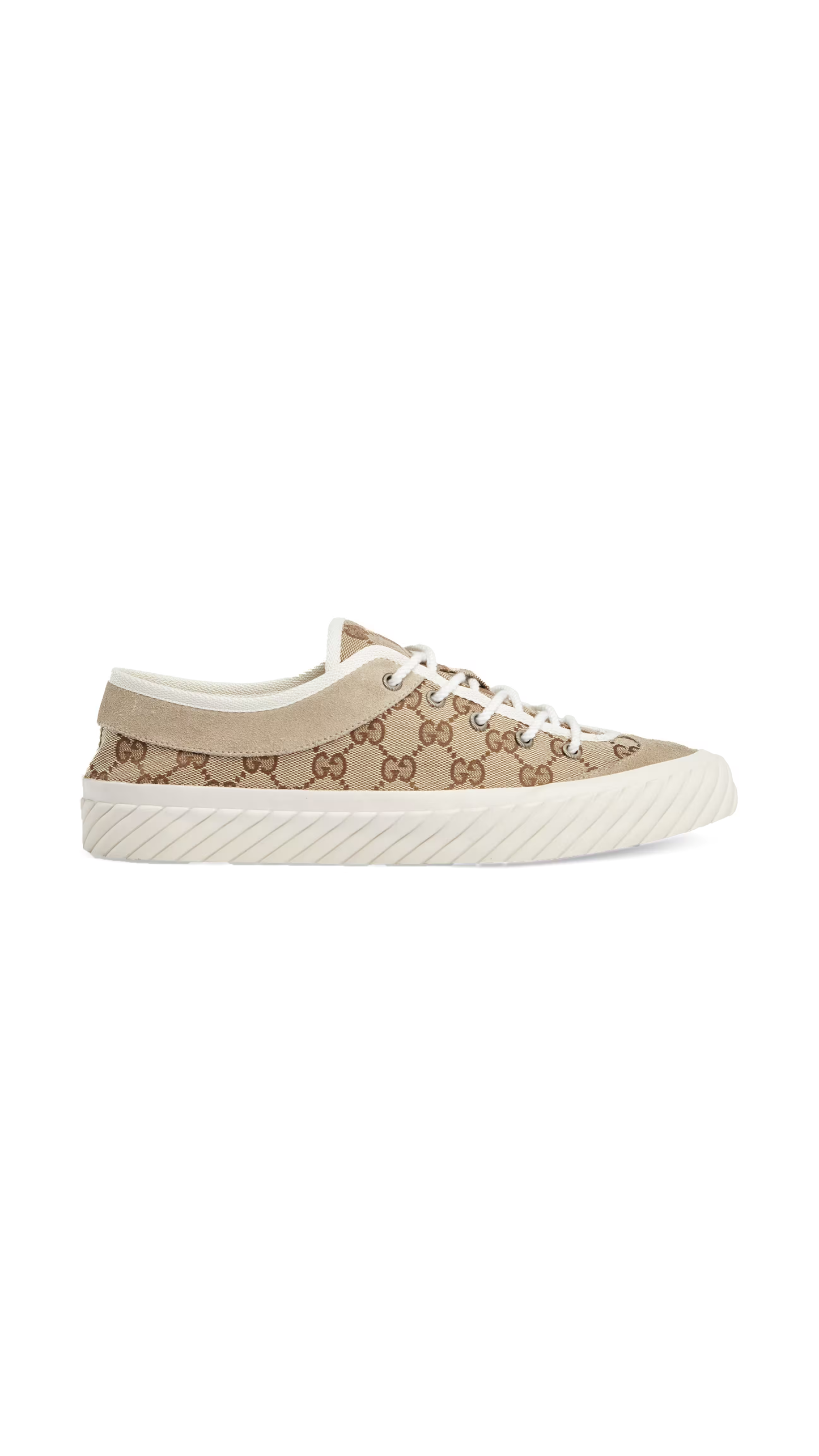 Men's GG Canvas Sneaker - Beige/Ebony/White