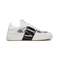 VL7N Low-top Sneakers in Calfskin and Mesh Fabric with Bands - White/Grey/Black