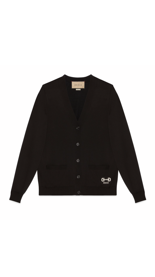 Extra Fine Wool Cardigan - Black
