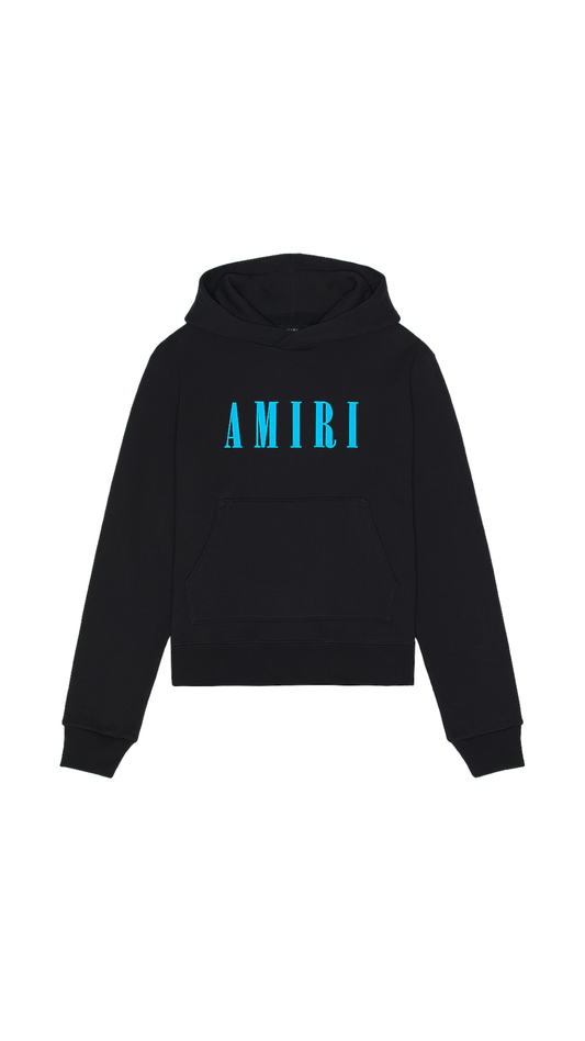 Amiri Core Logo Hoodie - Black/Blue