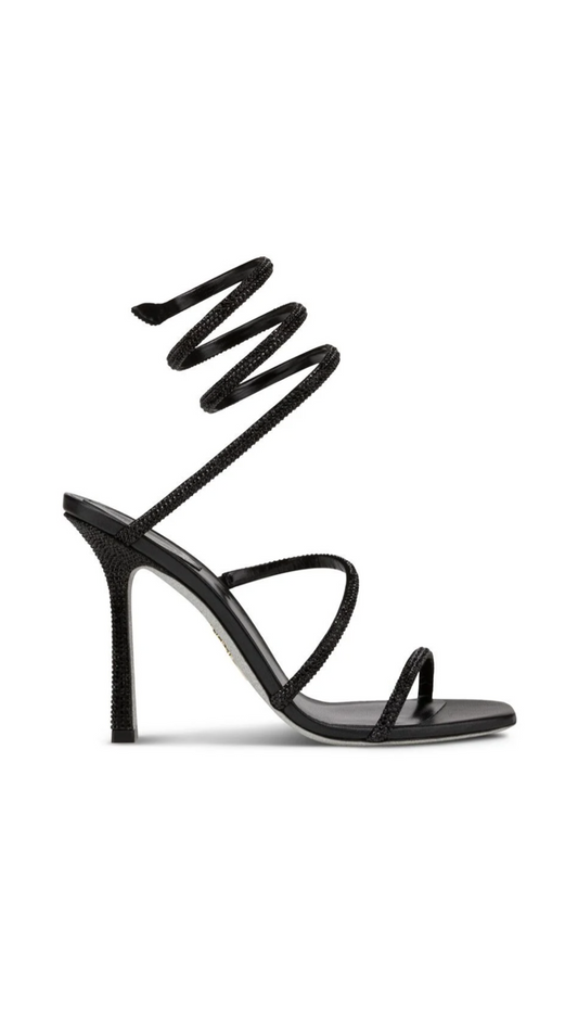 Cleo Crystal Sandal 105 - Black