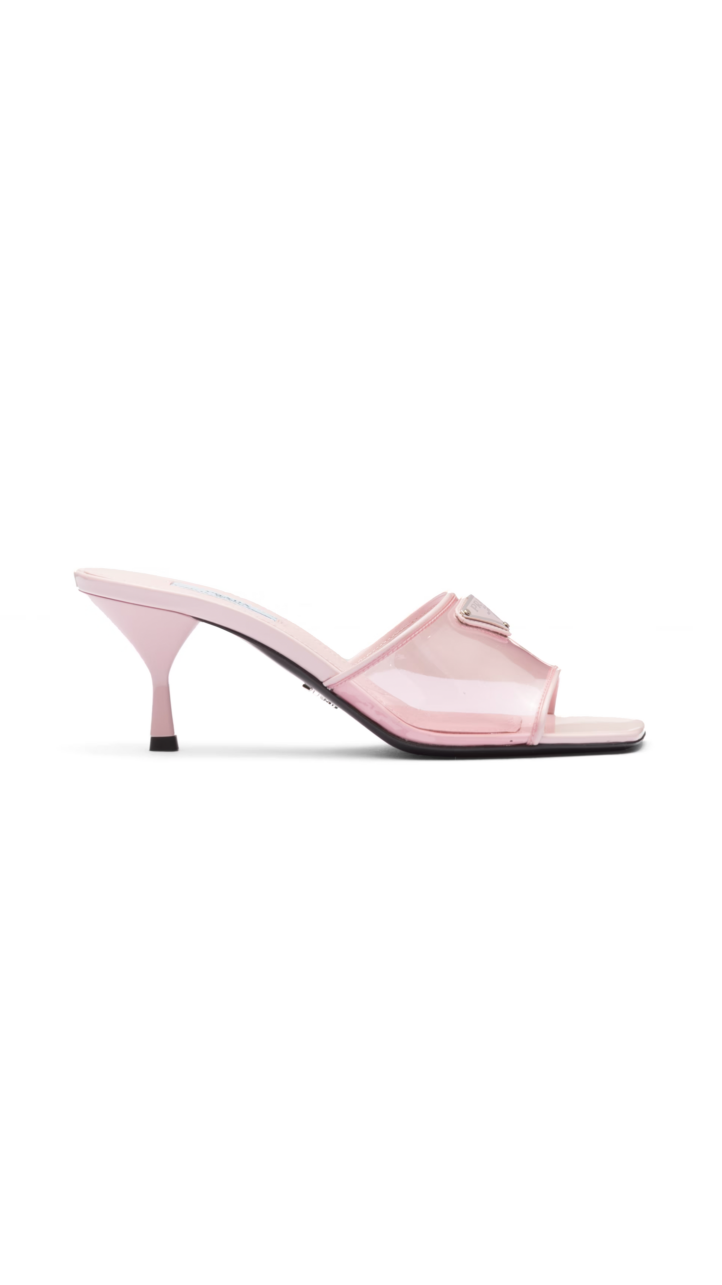 Plexiglas and Patent Leather Sandals - Alabaster Pink