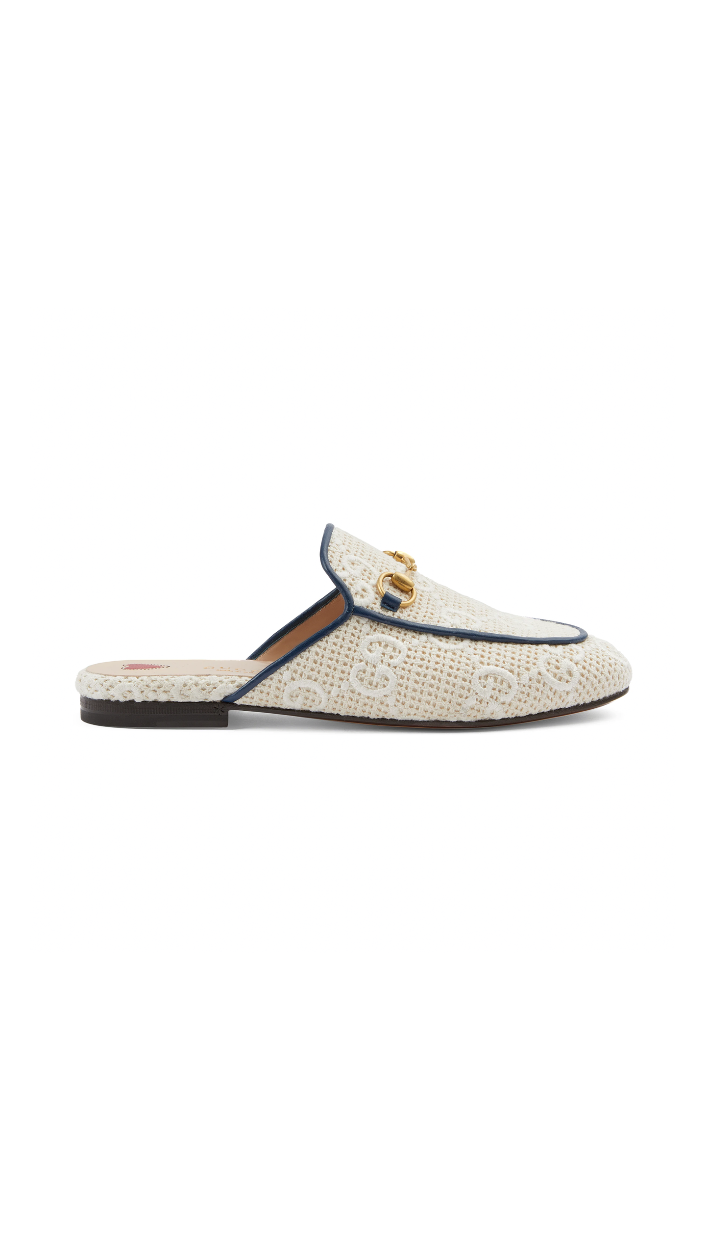 GG Princetown Slipper - White/Blue