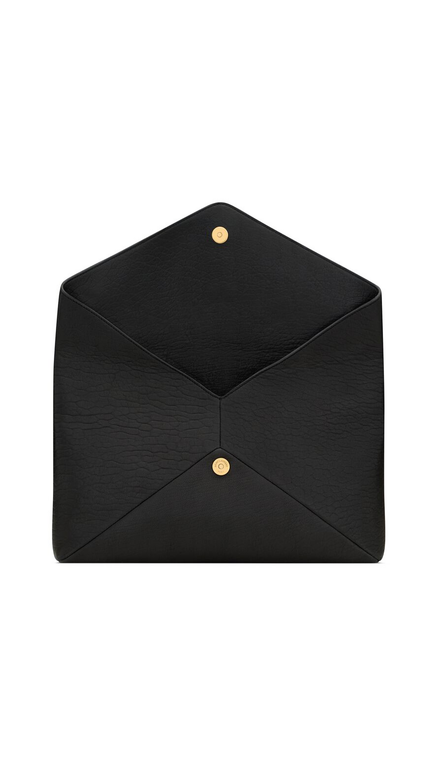 Cassandre Large Envelope Pouch in Lambskin - Black