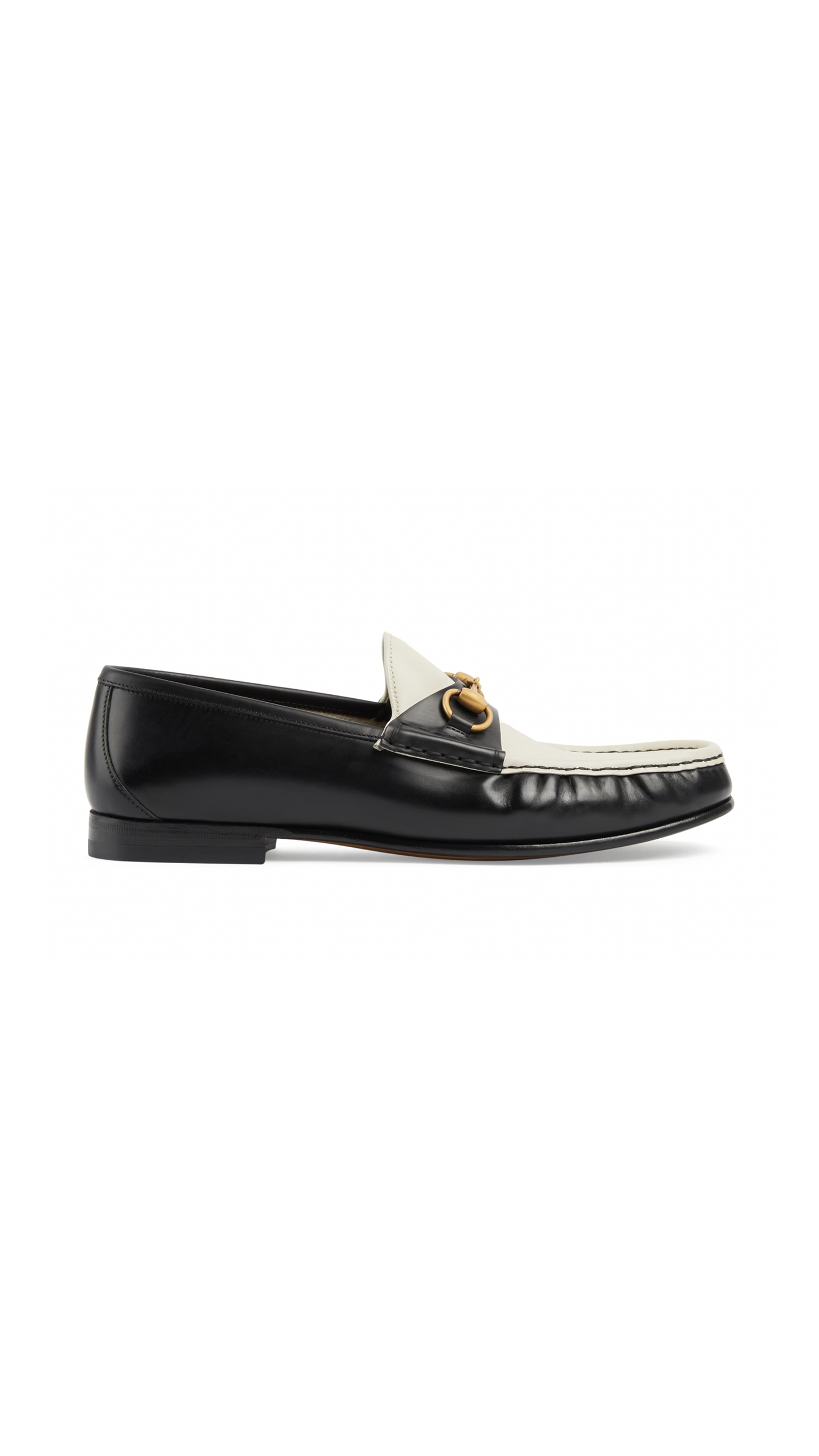 Men's Horsebit Loafers - Black/White