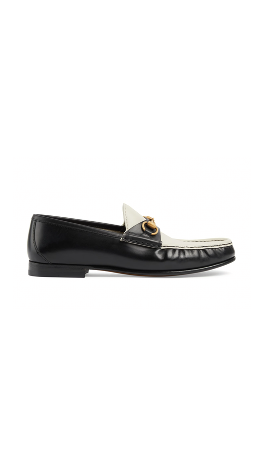 Men's Horsebit Loafers - Black/White