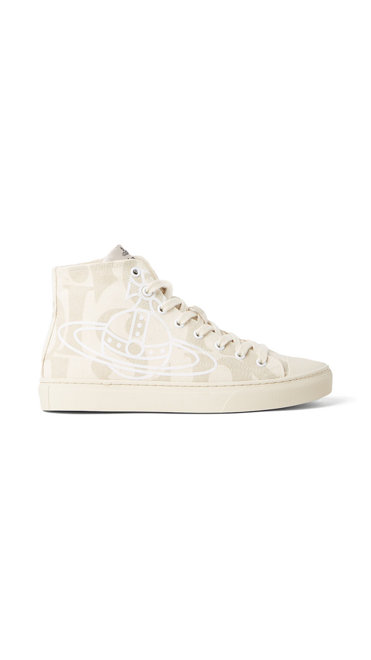 Plimsoll High-top Canvas Sneakers - Camo