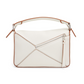Small Puzzle Bag in Soft Grained Calfskin - Soft White