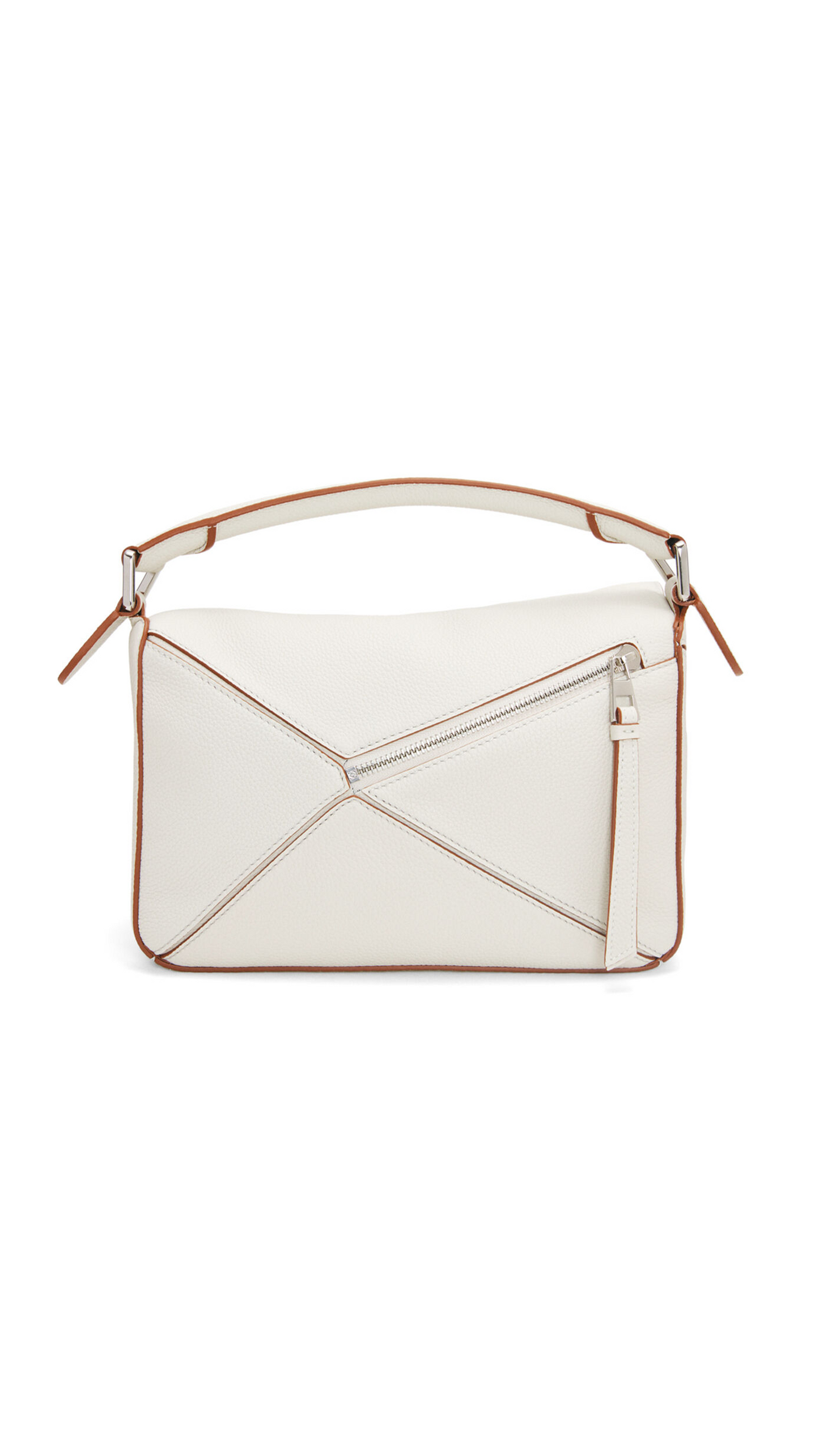 Small Puzzle Bag in Soft Grained Calfskin - Soft White