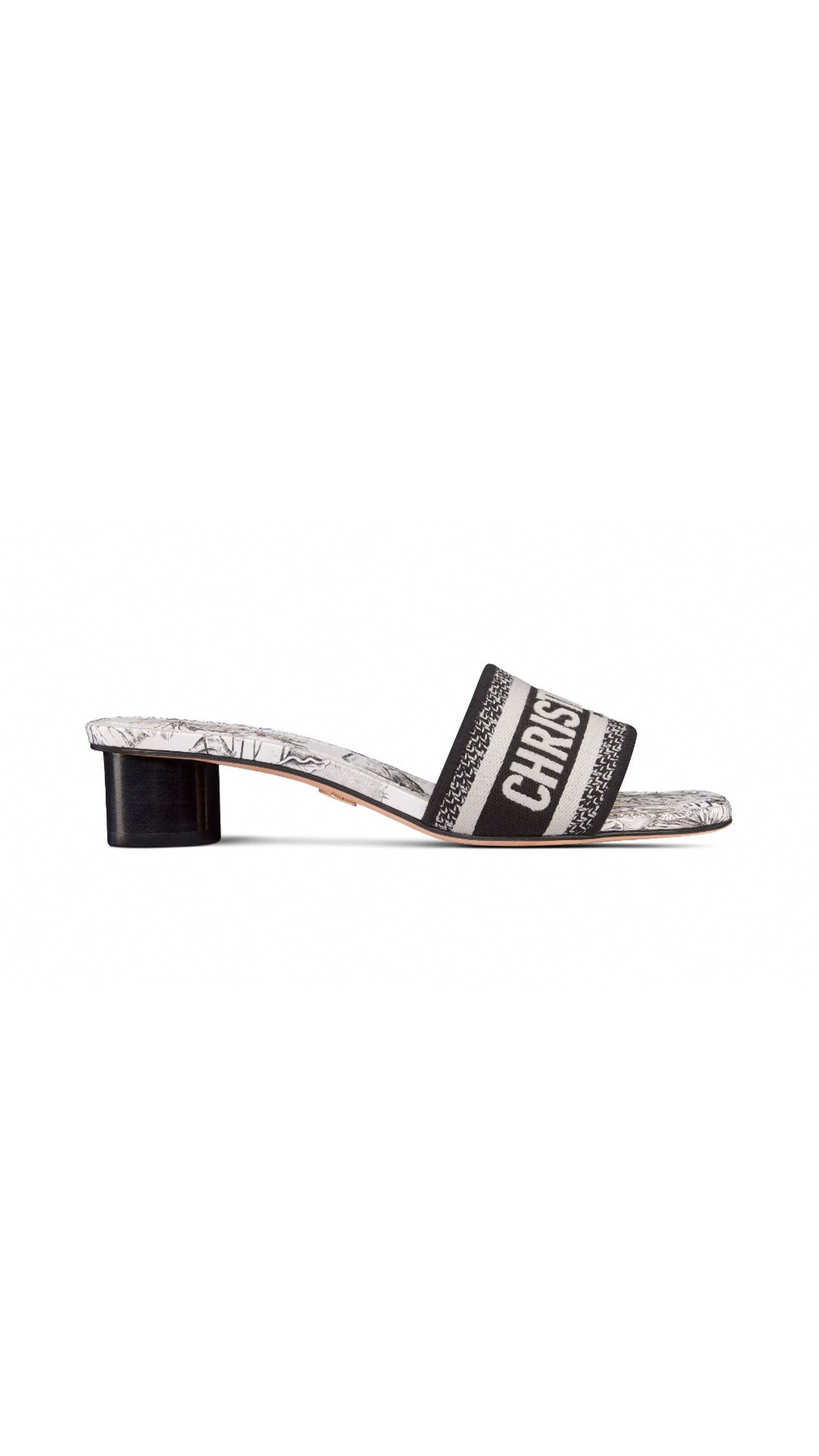 Dway Heeled Slide - White/Black