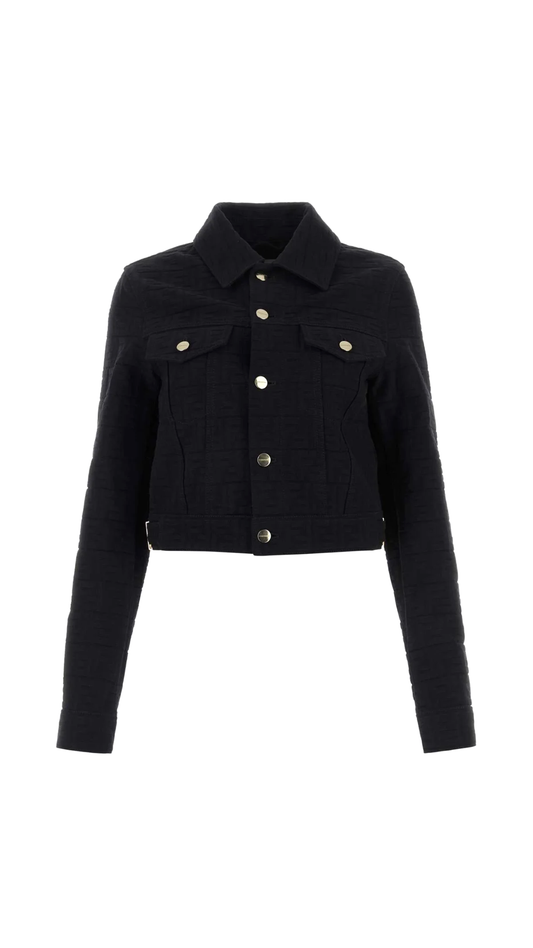 FF Jacquard Denim Jacket - Navy