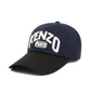 Baseball Cap with Long Visor - Black/Blue/White