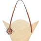 Petal Basket Bag in Raffia and Calfskin - Natural/Tan