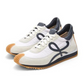 Flow Runner in Nylon and Suede - White/Grey/Navy