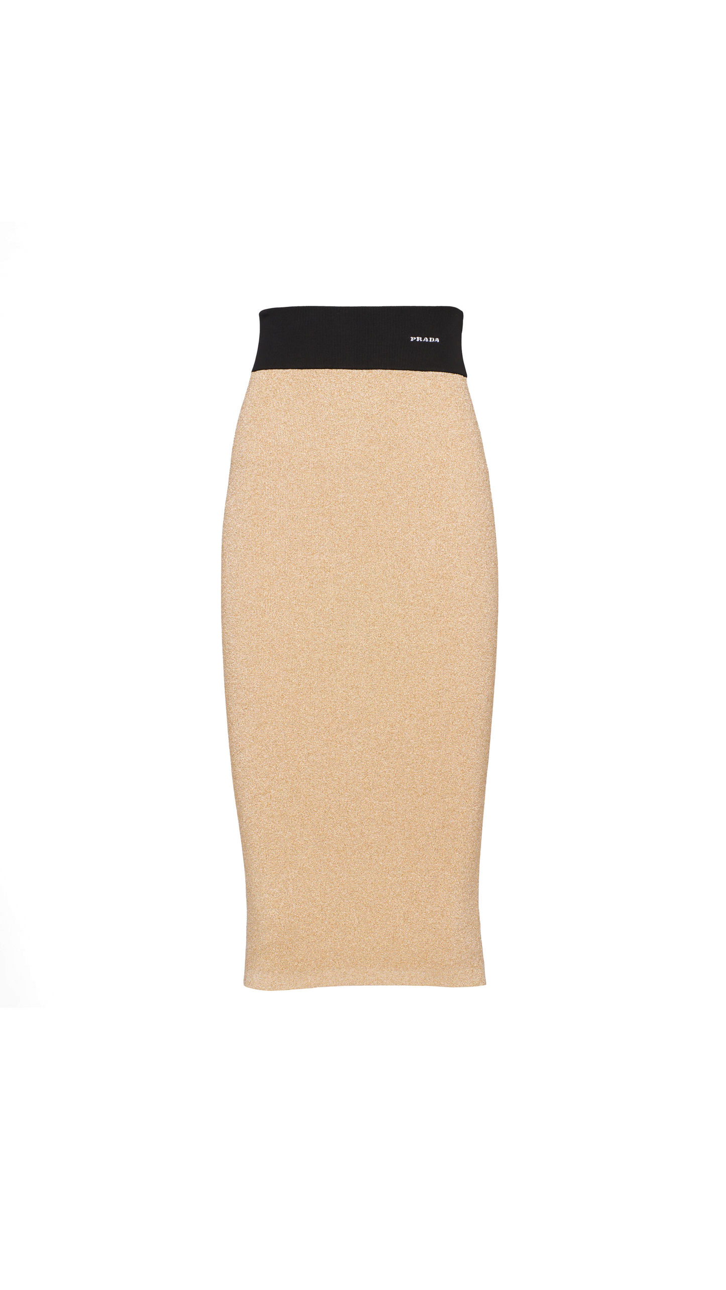 Lamé Midi Skirt - Gold