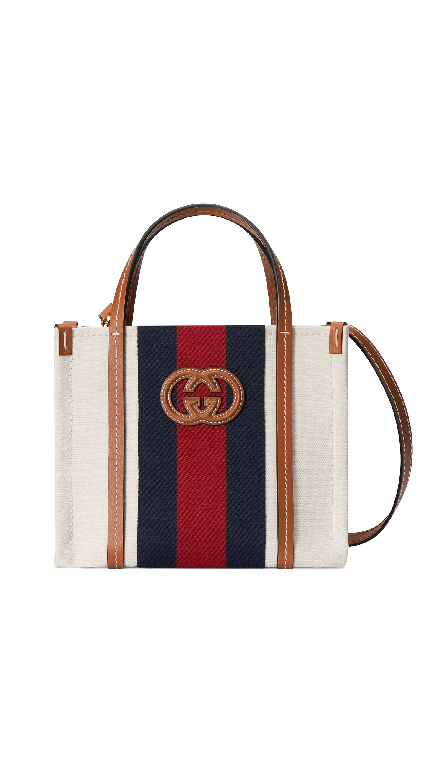Mini Interlocking G Tote Bag - White/Blue/Red/Green/Brown