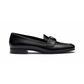 Brushed Leather Loafers - Black