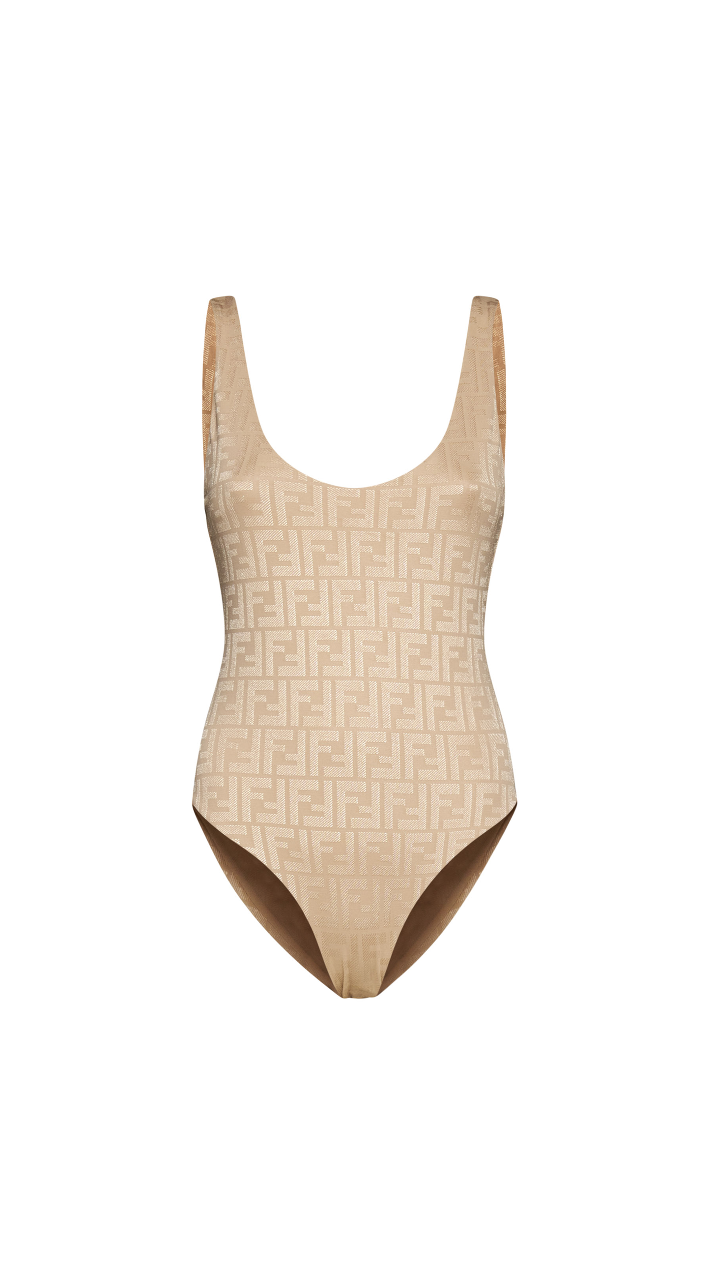 One-Piece Swimsuit in Lycra® - Beige