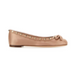 Rockstud Satin Ballerinas - Rose Cannelle