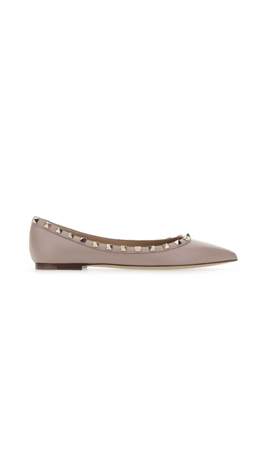 Rockstud Ballet Flat - Poudre