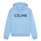 Loose Sweatshirt in Cotton - Blue Washed/Black