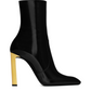 Auteuil Boots in Glazed Leather - Black