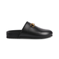 Leather Horsebit Slipper - Black