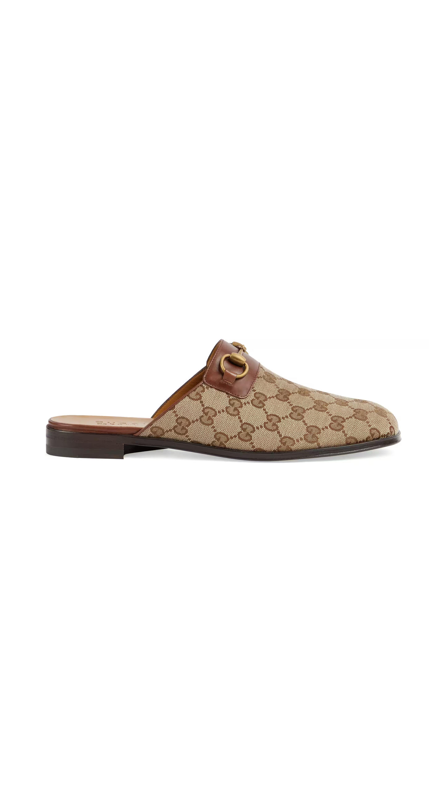 GG Horsebit Slipper - Beige/Ebony/Brown