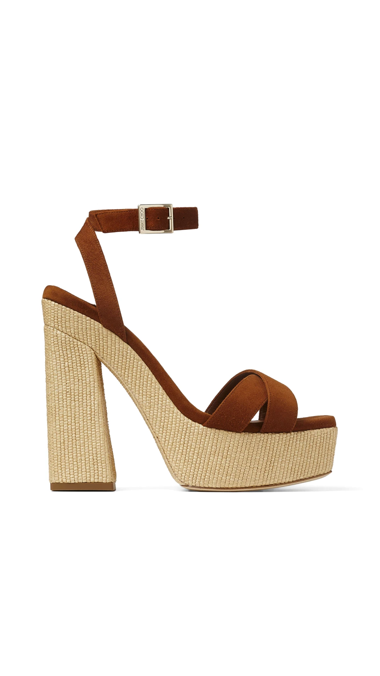 Gaia 140 Platform Sandals - Natural/Brown