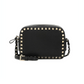 Rockstud Crossbody Bag in Grainy Calfskin Leather - Black