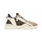 Fendi Flow Leather Sneakers - Beige/Brown