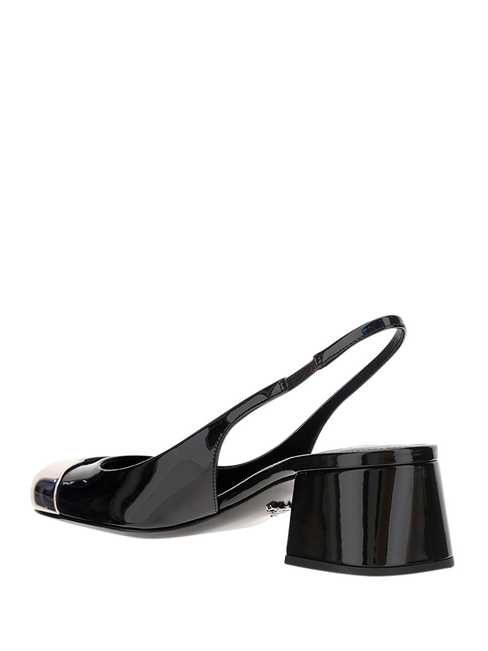 Patent Leather Slingback Pumps - Black.