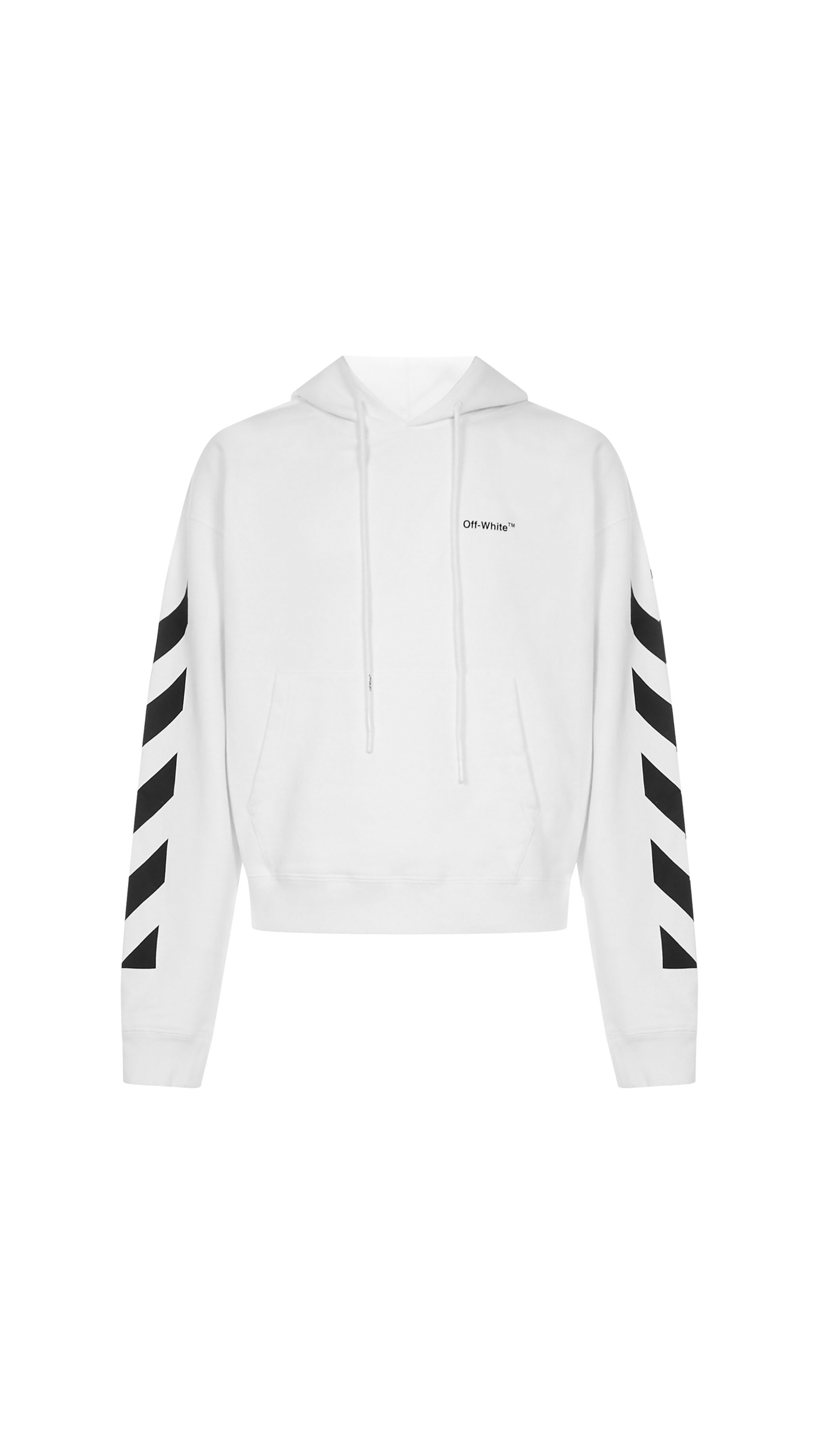 Diag Helvetica Hoodie - White