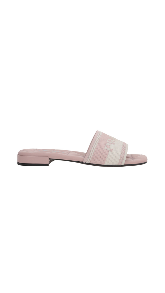 Embroidered Logo Slides - Alabaster Pink/Lilac