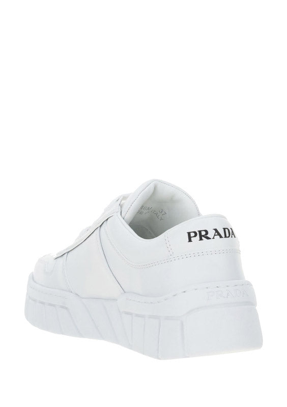 Perforated Leather Sneakers - White.