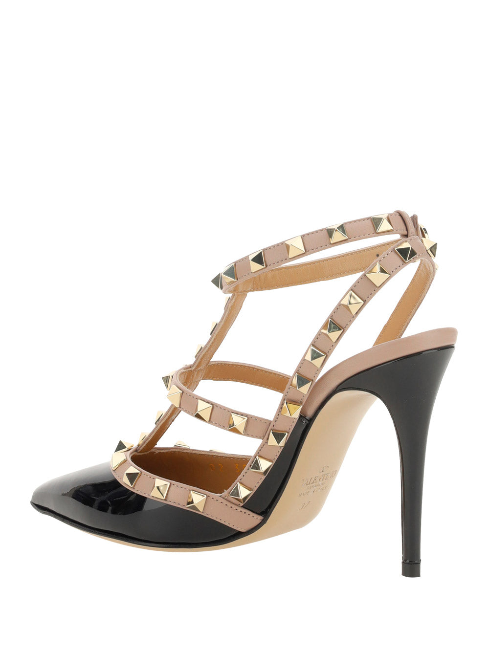 Patent Rockstud Caged Pump 100MM - Black/Poudre