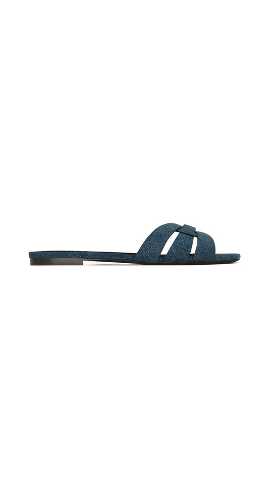 Tribute Mules in Denim - Deep Navy Jeans