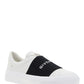 Sneakers In Leather With Givenchy Webbing - Black / White