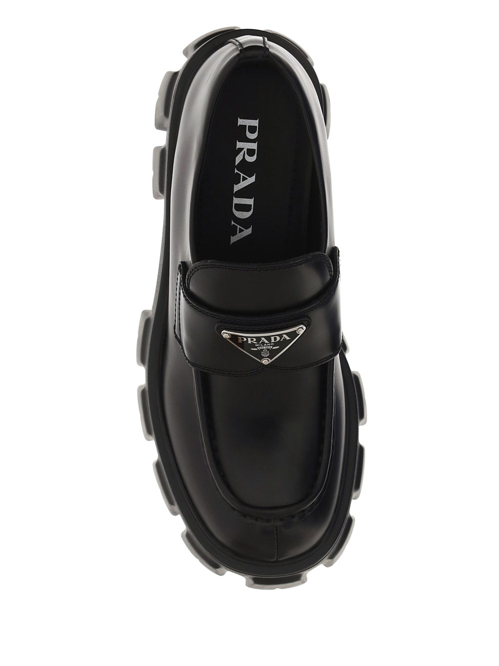 Monolith Brushed Leather Loafers - Black