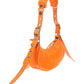 Le Cagole XS Shoulder Bag Crocodile Embossed - Orange