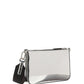 Brushed Leather Shoulder Bag - Silver
