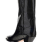 Dahope Leather Western Boots - Black