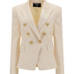 Grain de Poudre Double-Breasted Jacket - White