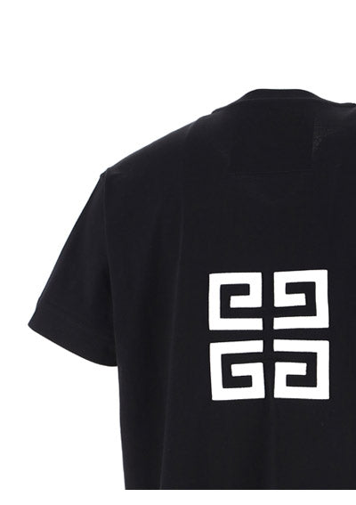 4G Embroidered Oversized T-Shirt - Black.