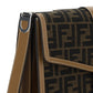 FF Fabric Clutch - Brown