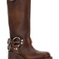 Buckled Knee-high Boots - Brown