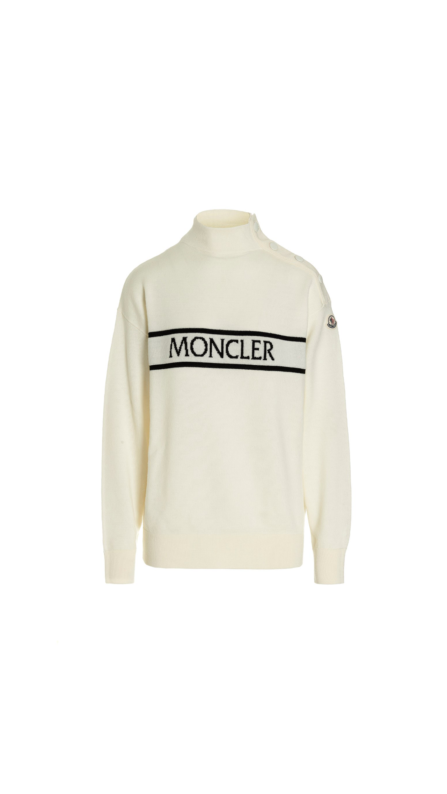 Logo Wool Jumper - White