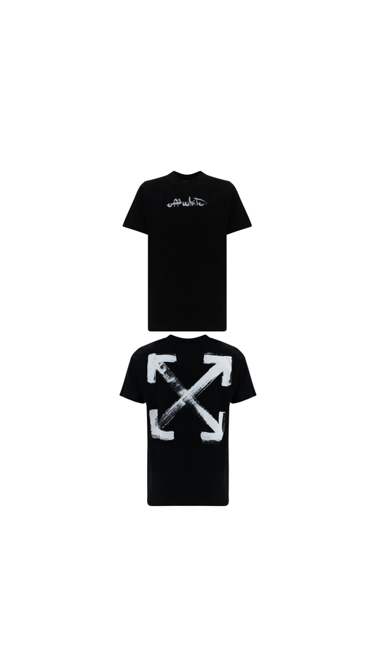 Paint Arrow Slim T-Shirt - Black