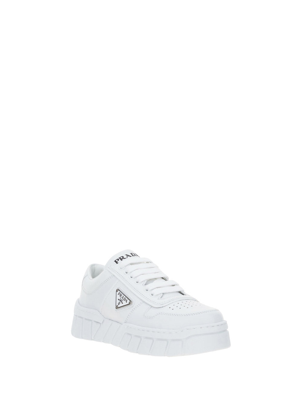 Perforated Leather Sneakers - White.